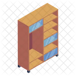 Wooden Bookshelf  Icon