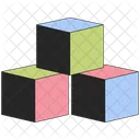 Wooden building blocks  Icon