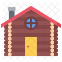 Log Building House Icon