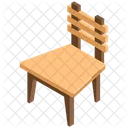 의자 팔걸이 의자 나무 의자 아이콘