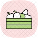 Wooden Crate Of Veggies Wooden Crate Icon