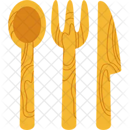 Wooden Cutlery Set  Icon