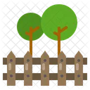 나무 울타리 농업 정원 아이콘