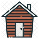 Wooden House Cold Protection House Icon