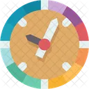 Wooden Clock Time Icon