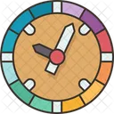 Wooden Clock Time Icon