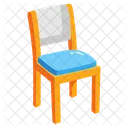 Armless Chair Wooden Seat Sitting Icon