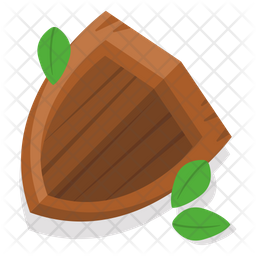 Wooden Shield Icon