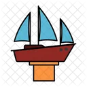 Pirate Ship Puzzle Wood Craft Symbol