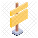 Roadboard Wooden Banner Billboard Icon