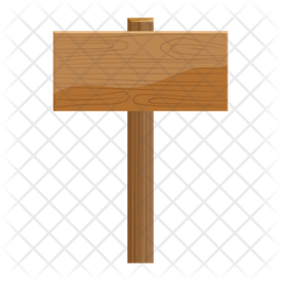 Wooden Signboard Icon - Download in Flat Style