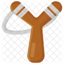 Wooden Slingshot Bows Outdoor Game Icon