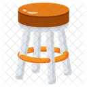 Wooden Stool Seat Sitting Icon