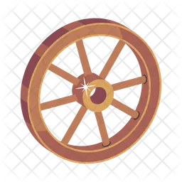 Wooden Wheel  Icon