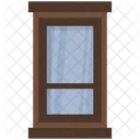 나무로 되는 창 창 여닫이 창 건축 아이콘