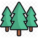 Woodland Forest Pine Trees Icon