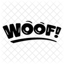 Barking Catchword Typography Icon