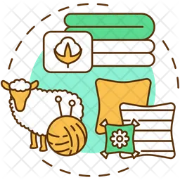 Wool and cotton textiles  Icon
