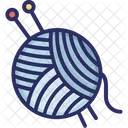 Wool Ball Knitting Needles Icon