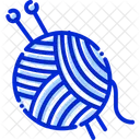 Wool Ball Knitting Needles Icon