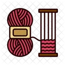 Wool Weaving Textile Icon