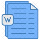 Word File Text Icon