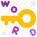 Word Key Keyword Icon