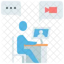 Work Conference Video Call Icon