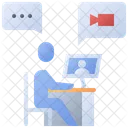 Work Conference Video Call Icon