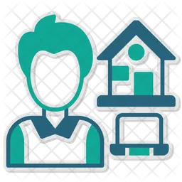 Work At Home  Icon