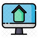 Work At Home Home Laptop Icon