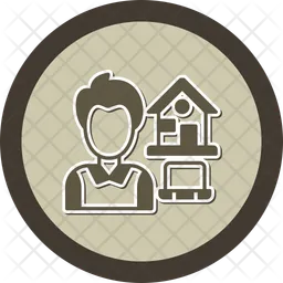 Work At Home  Icon