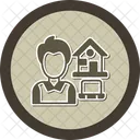 Work At Home Remote Working Home Office Icon