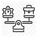 일의 균형 관리 균형 아이콘