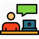Work Chat Online Messaging Digital Communication Icon