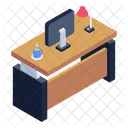 Computer Table Office Table Work Desk Icon