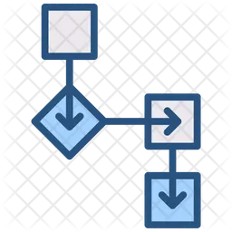 Work Flow Chart Icon - Download in Flat Style