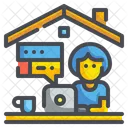 Work Form Home Work At Home Working Icon