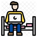 Man Working Stay At Home Icon