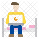 Man Working Stay At Home Icon