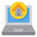 Laptop Home Work From Home Icon