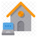 Home Working Computer Icon