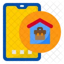 Mobilephone Work From Home Work Icon