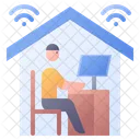 Work From Home Teleworking Remote Icon