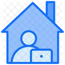 Work From Home Stay At Home In House Icon