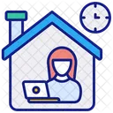 Work From Home Computer Employee Icon