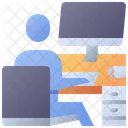 Work Home Computer Icon