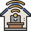 Work From Home Office Stay Icon