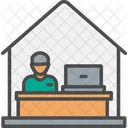 Work From Home Work Laptop Icon