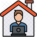 Work From Home Untact Contactless Icon